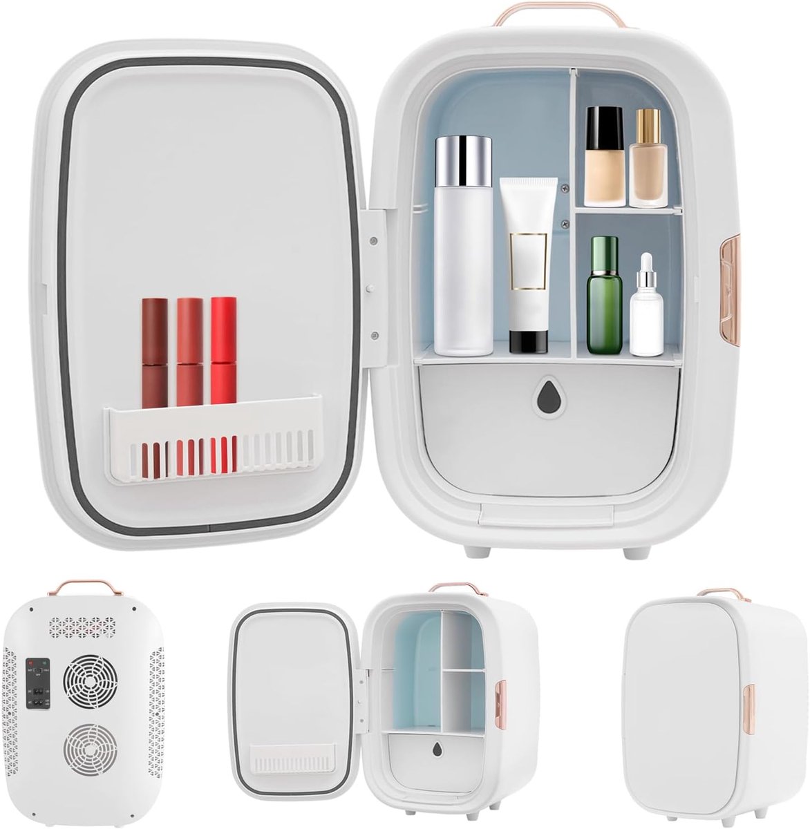 Mini Koelkast - Beauty Fridge - Huidverzorging Bewaren - Koelen en Verwarmen - 12 Liter Capaciteit - Wit