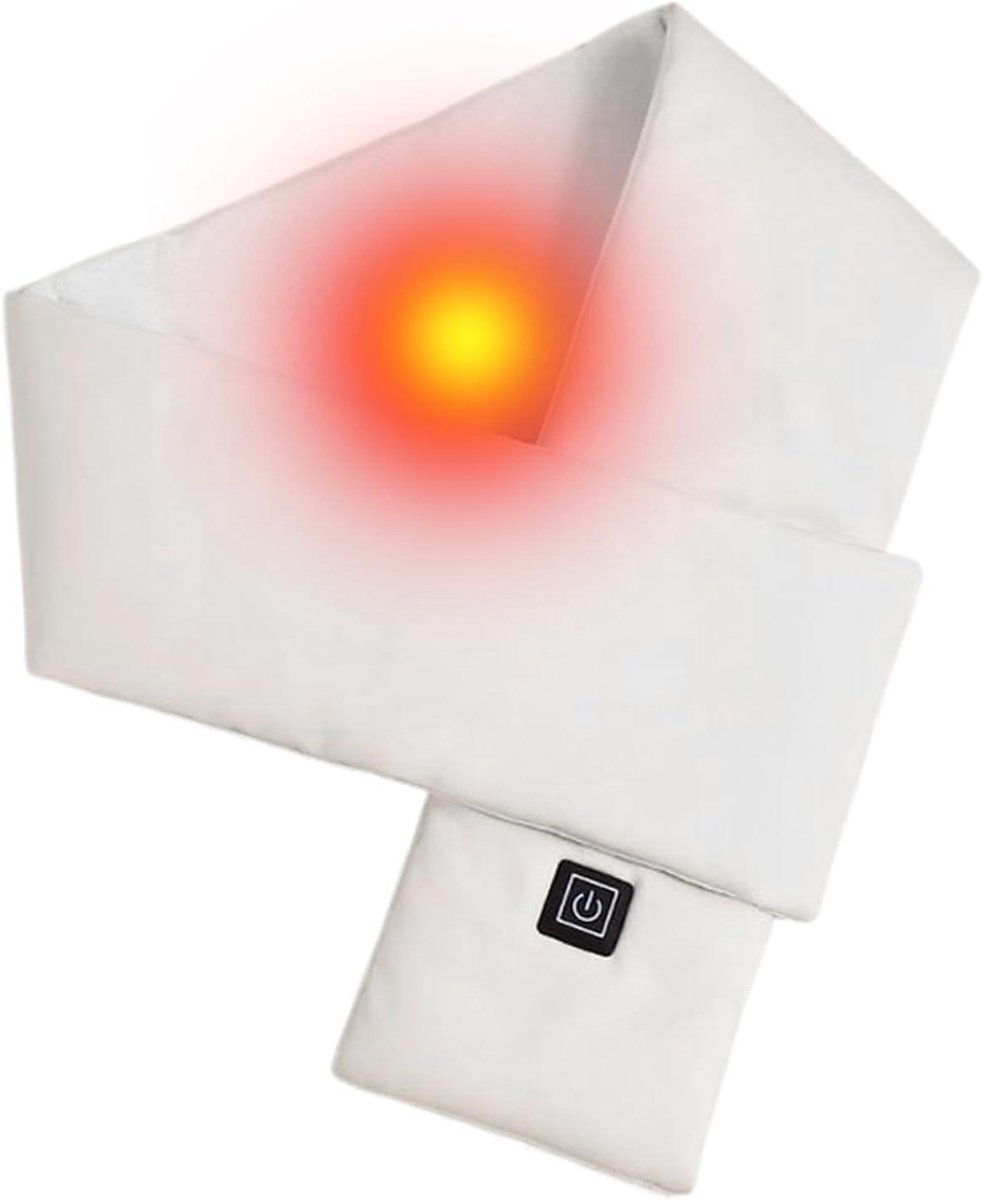 Verwarmde Sjaal - Nekwarmer Massage - Buiten Activiteiten - 3 Warmte Niveaus - 81 cm - Zwart