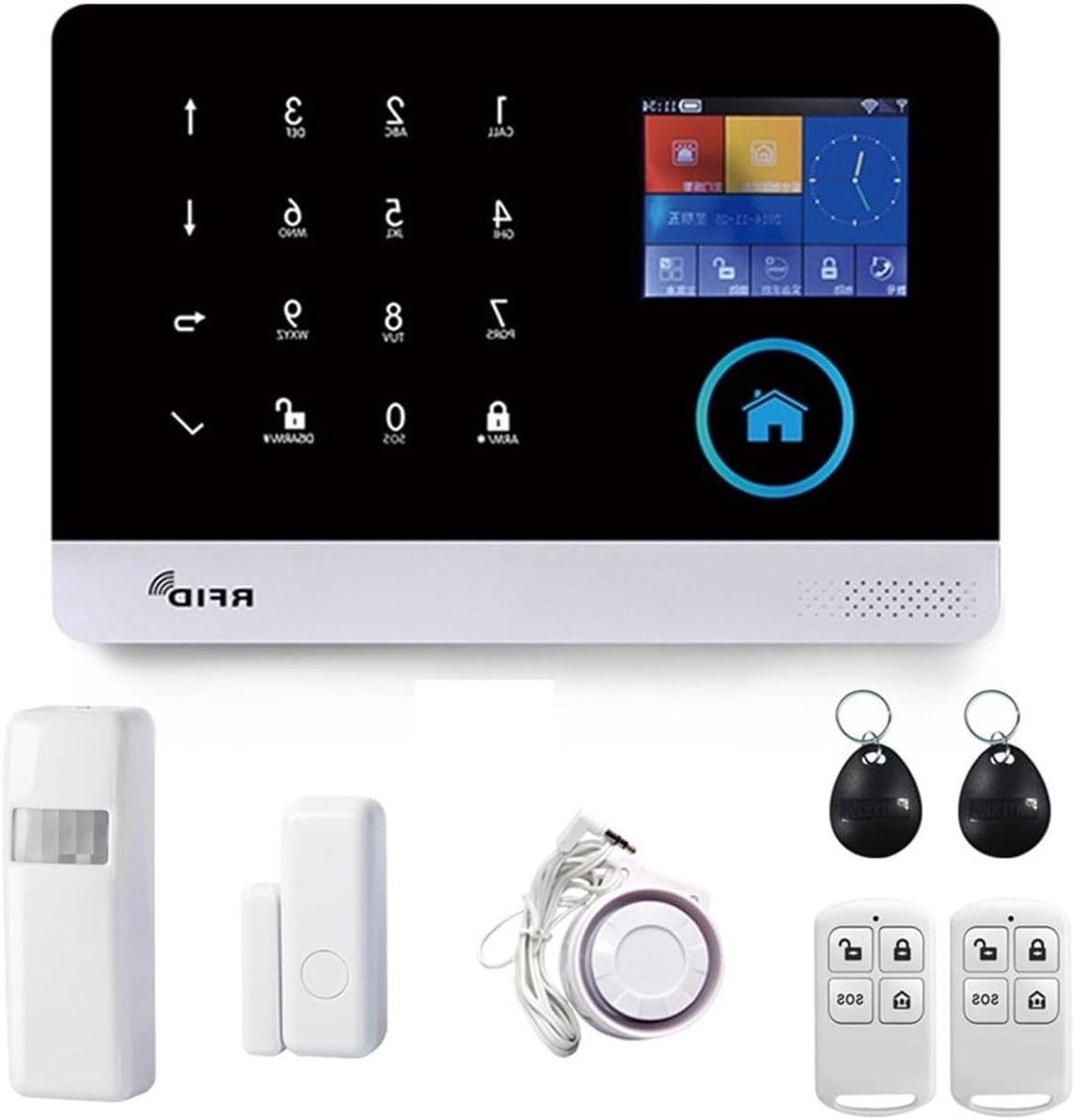 Beveiligingssysteem - Alarmsysteem Huis - Huis Beveiligen - Touchscreen Bediening - 185x125mm - F.
