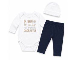 Newborn Baby Kleding Set tekst - Jongens en Meisjes Romper - Kraamcadeau - Babyshower Cadeau - maat 56