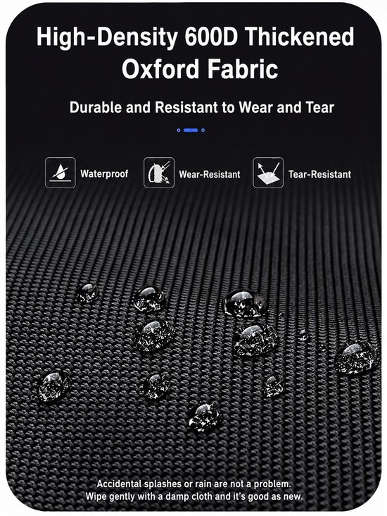 Koeltas 15 L - Koelrugzak - Koeltasje Klein - Opvouwbare Lunchtas Koelbox - Waterdicht Isolerend - voor Vers Voedsel - Verstevigde Draaghandvatten - 600D Oxford - 6-8 Uur - Donkerblauw — afbeelding 5