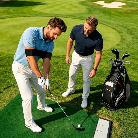 Golf Swing Trainer - Pols Correctie - Golf Oefenen - Stabiele Swingpad - Compact Ontwerp - Zwart van GOLF — afbeelding 2