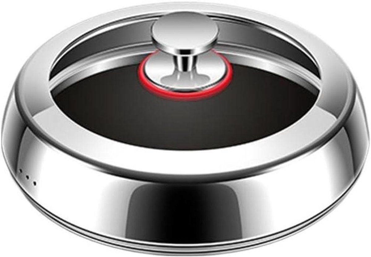 Kookpot Deksel Pannen Deksel Koken Glazen Venster 28 cm Zilver