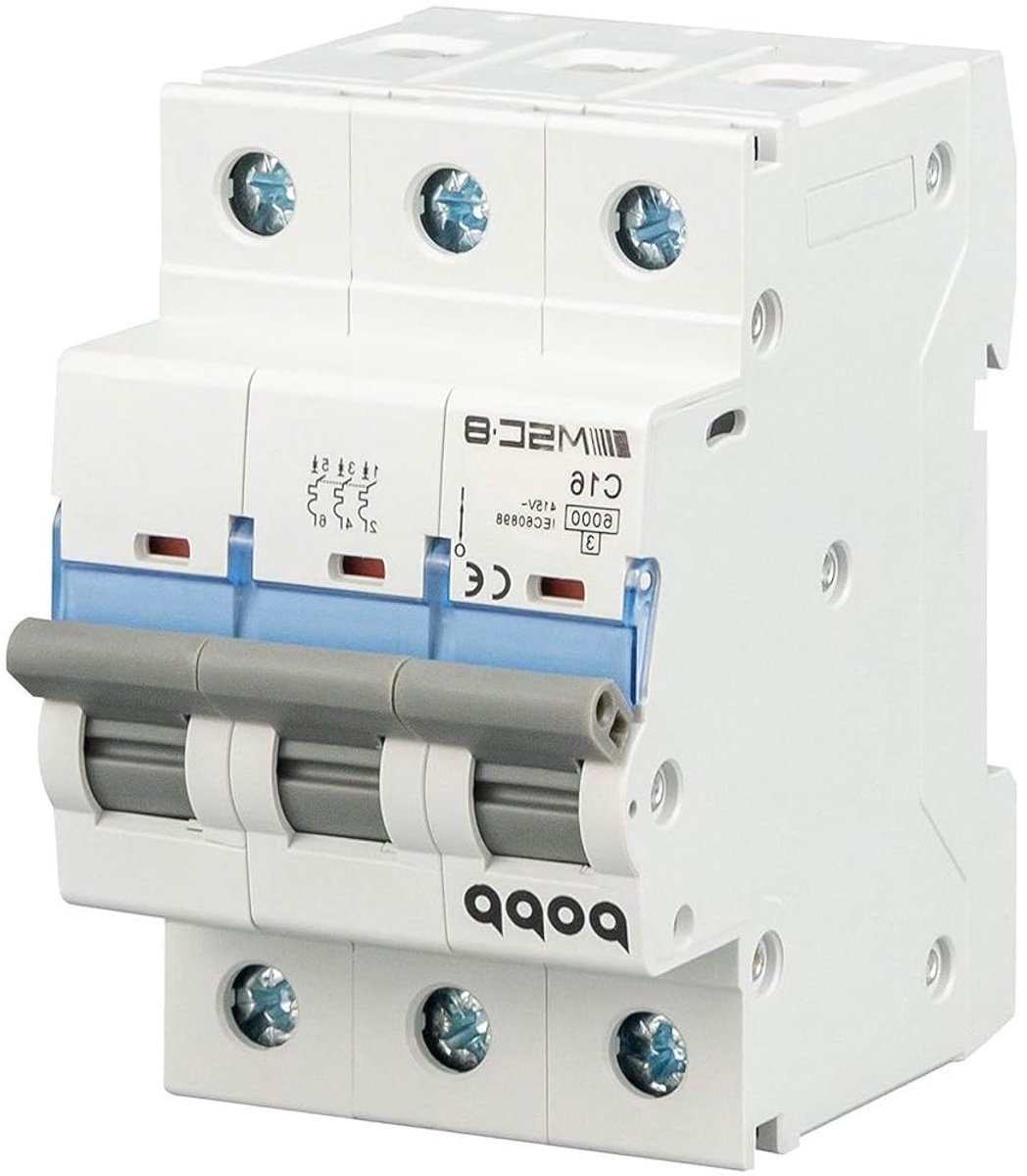 Automatische Zekering - Stroomonderbreker - Elektrische Beveiliging - Hoge Capaciteit - 16A - Grijs