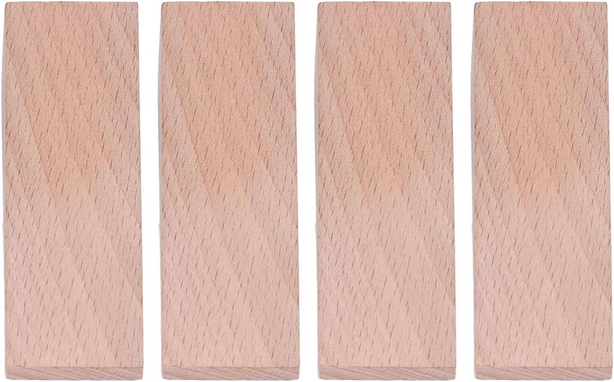 Deurstopper Hout - Deurwiggen - Voorkom Deuren Sluiten - Versterkt Ontwerp - 4 stuks - Houtkleur