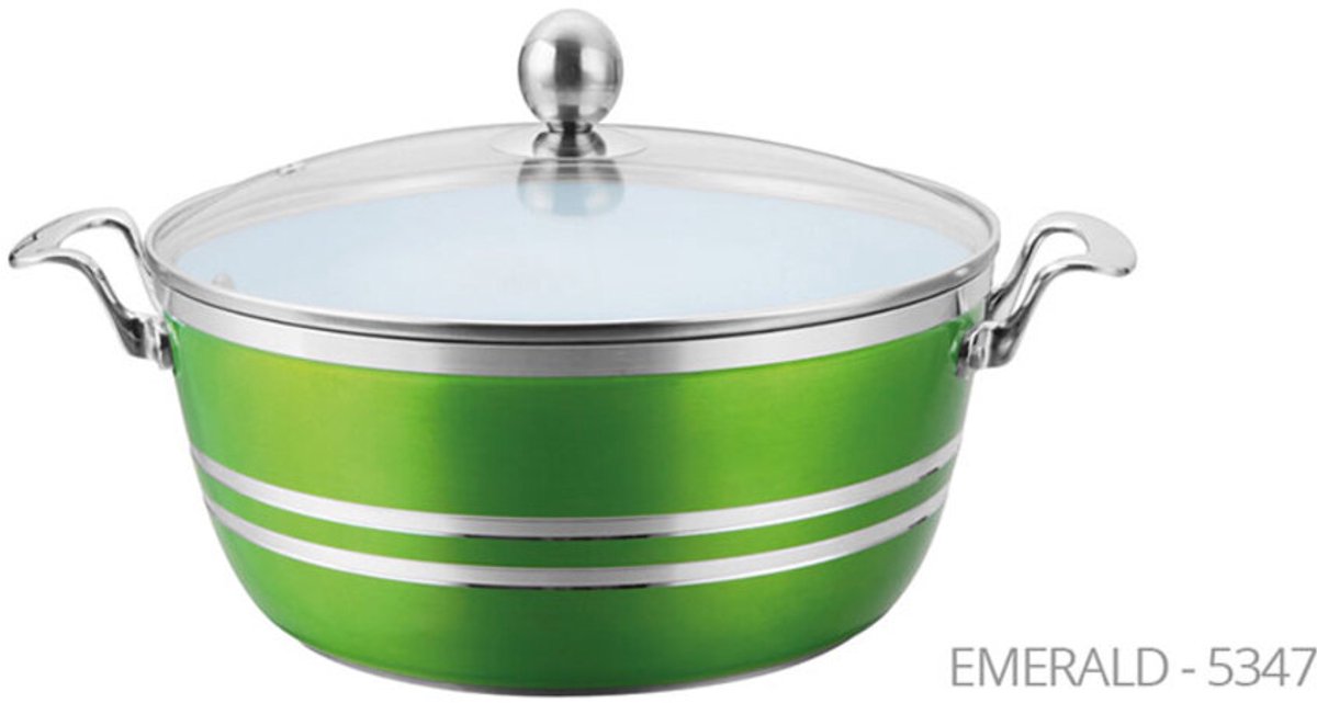 SQ Professional Metallic 5pc Stockpot Set - Emerlad