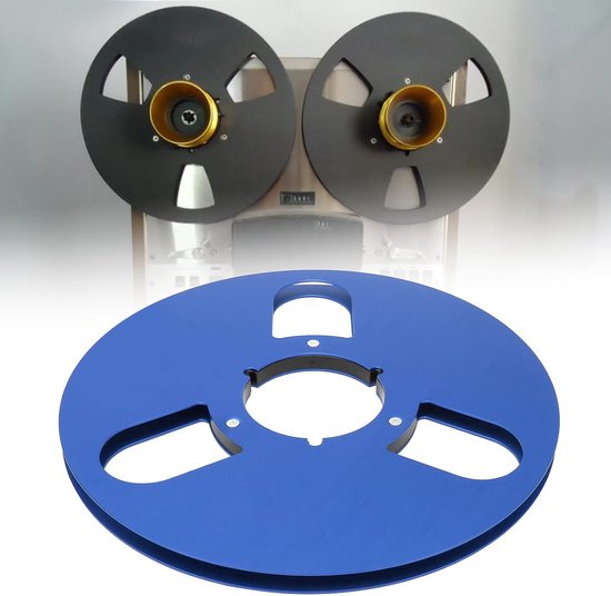 Lege Spoel Aluminium - Opwikkelspoel Tape - Geluidsopnames Archiveren - 3 Windbestendige Gaten - 10 Inch - Blauw — afbeelding 5