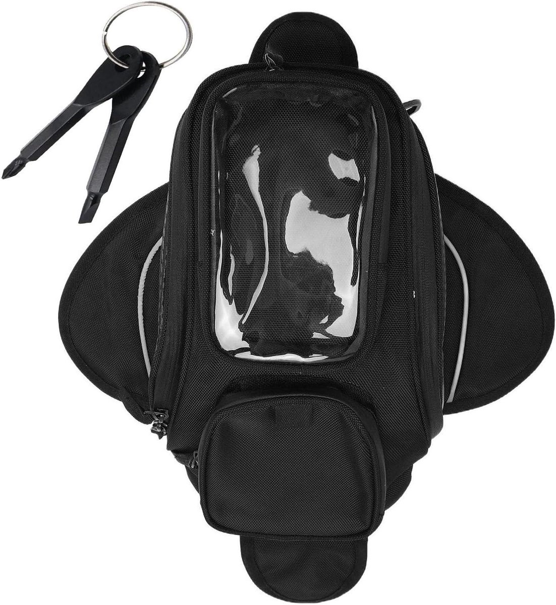 Tanktas Motor - Motortas Bagage - Veilig Onderweg - Sterke Oxford Stof - Universele Pasvorm - Zwart