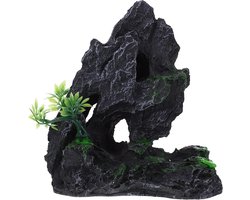 Aquarium Bergzicht Grot - Rots Decoratie Ornament - Aquarium Inrichten - Natuurlijke Look - Niet gespecificeerd - Grijs