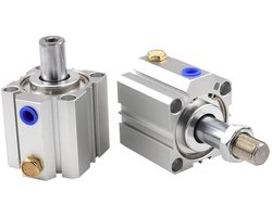 Trekveer Cilinder - Perslucht Cilinder - Industriële Automatisering - Compact Ontwerp - 40mm Boring 5-50mm Slag - Zilver