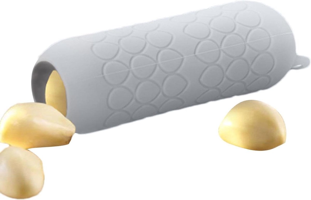 Knoflookschiller - Knoflookroller - Snel Pellen - Geurvrij Werken - Compact Formaat - Grijs