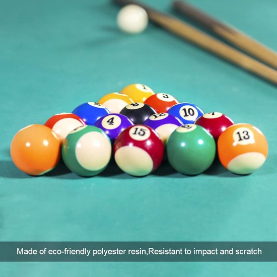 Trainingsballen voor Poolbiljart - 16 Stuks Milieuvriendelijk Speelgoed voor Kinderen - 38 mm Mini Pooltafel Accessoires van Merkloos — afbeelding 4