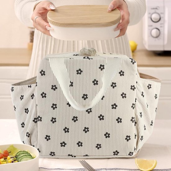Lunchtas Voor Dames - 12 L - Kleine Koeltas - Klein Koord - Zijvakken Met Grote Capaciteit - Opslag Paraplu'S Waterbekers Tafelservies Mobiele Telefoons Geschikt - Voor Picknicks Werk School van Mupack — afbeelding 4