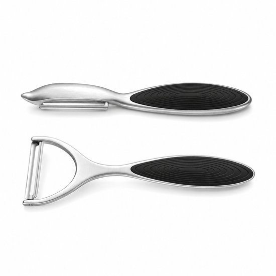 My Green Deal – Set de 2 éplucheurs en acier inoxydable – Éplucheur à pommes de terre et légumes – Éplucheur vertical et horizontal – Durable et ergonomique