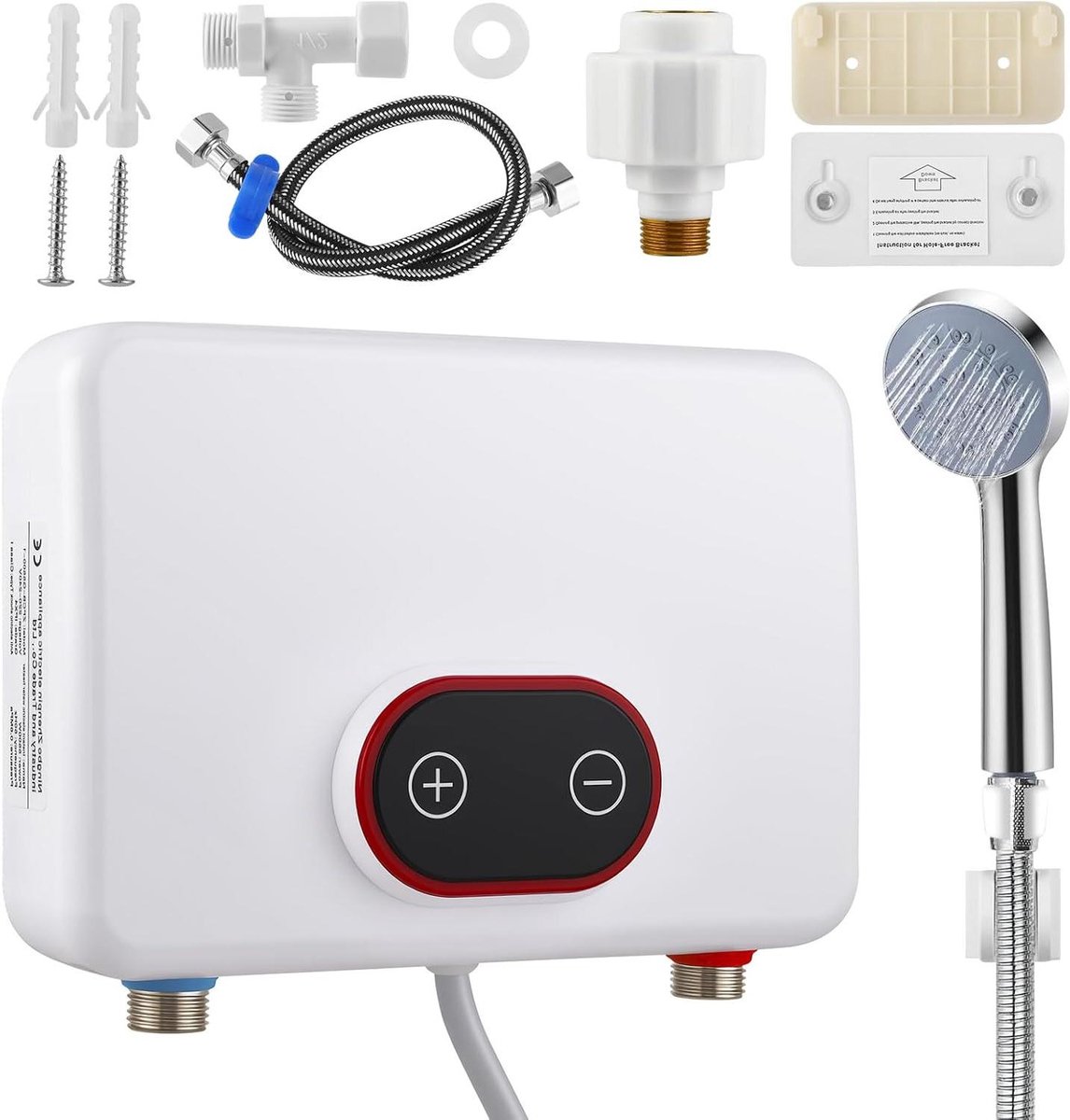 Doorstroomverwarmer - Directe boiler - Direct warm water - Digitaal display - 5.5 KW - Wit