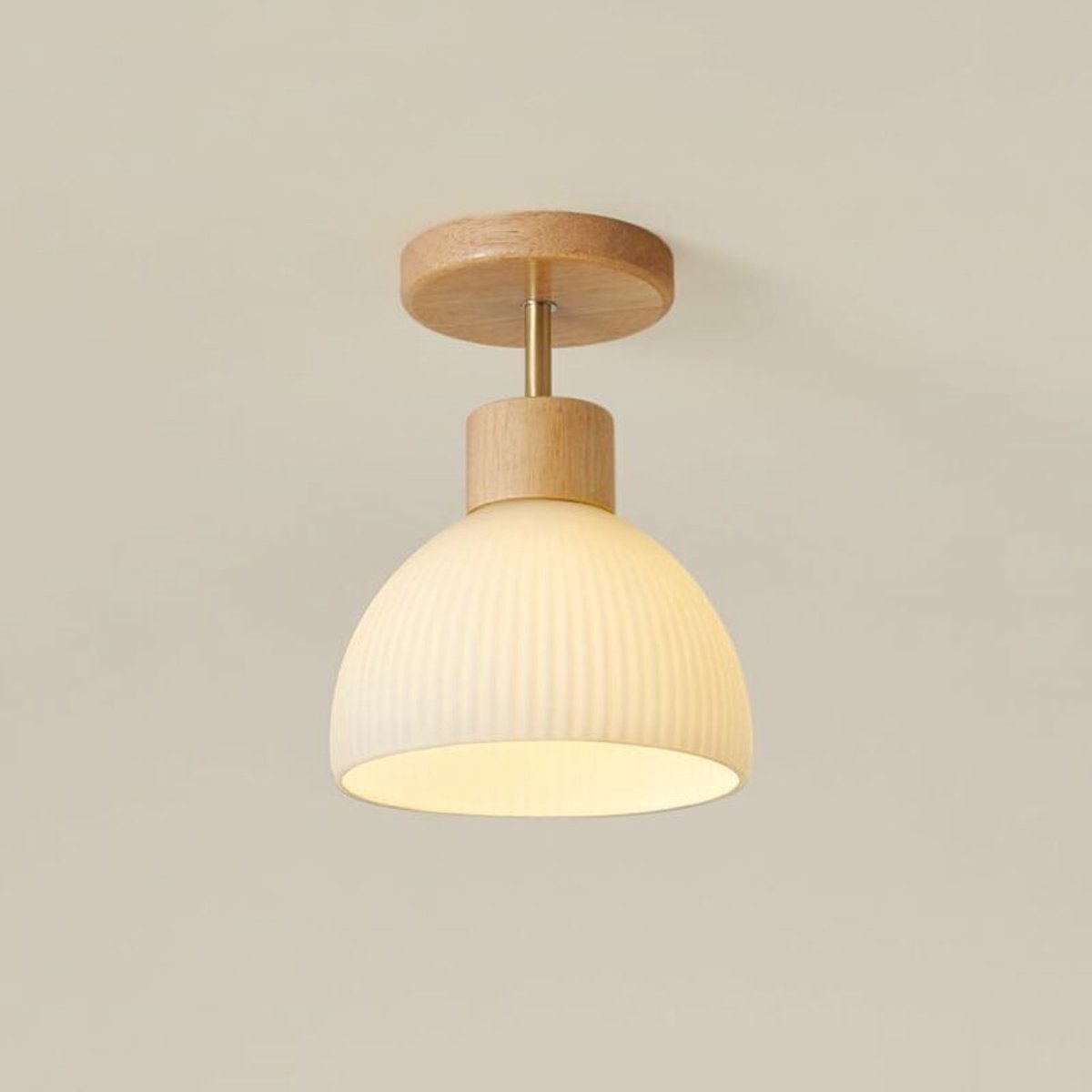 Mini plafondlamp geschikt voor warm licht, houten en glazen kroonluchter, minimalistische landelijke lamp, E27 binnenverlichting, decoratieve verlichting, kroonluchter in landelijke stijl, geschikt voor kleedkamers en kinderkamers.