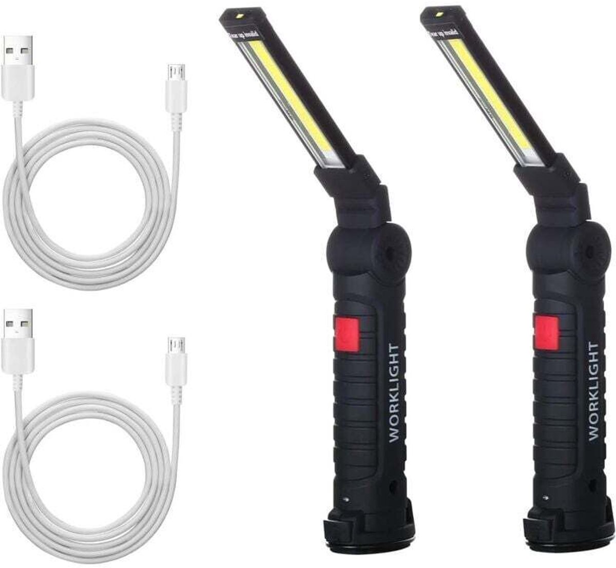 oplaadbare LED COB-werklampen, werkplaatsverlichting, zaklamp, LED-werklamp geschikt voor magnetische voet, inspectielampgeschikt voor wandelen en kamperen