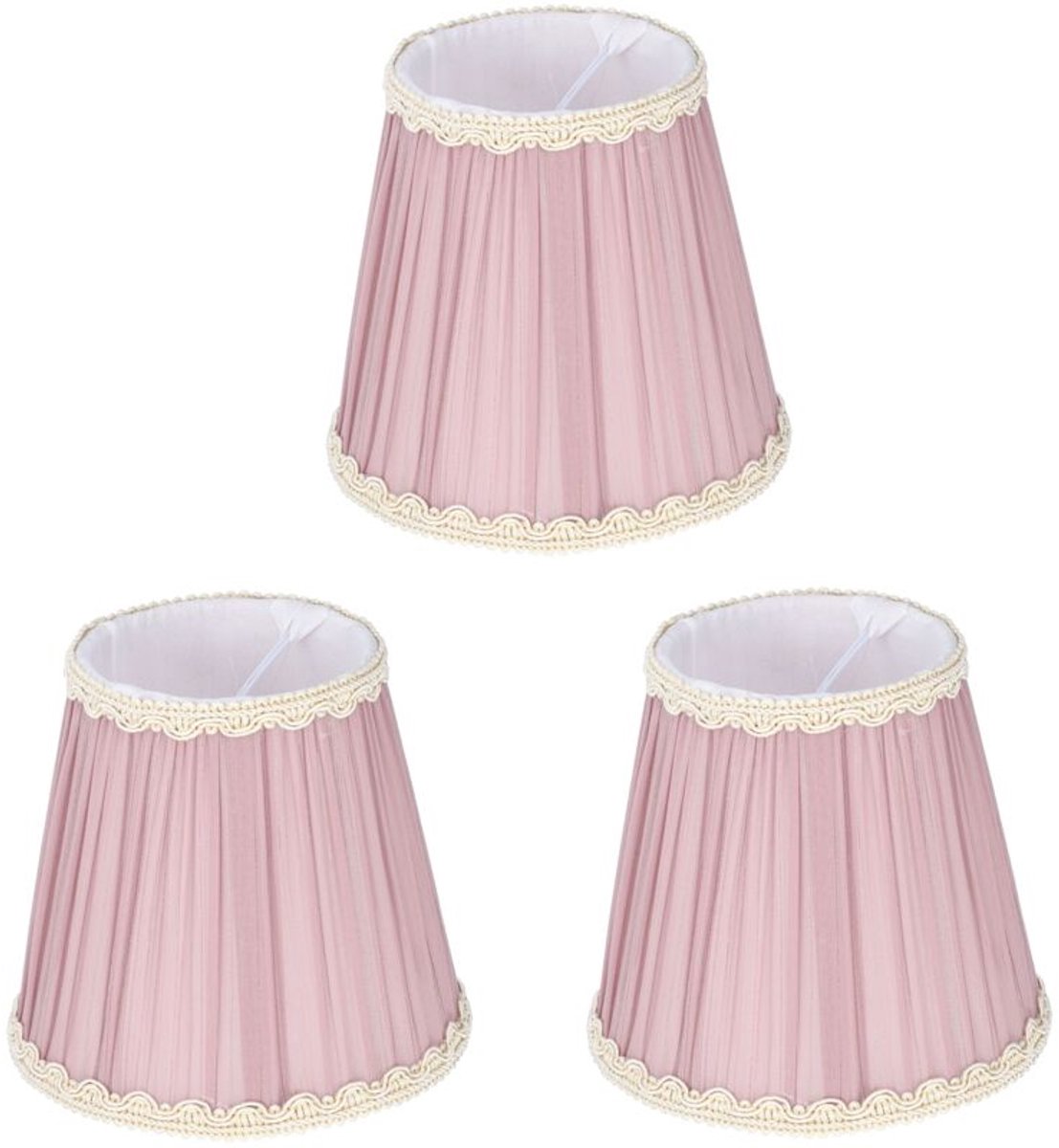 Opklikbare E14 stoffen lampenkap, 3 stuks, geschikt voor kandelaarkroonluchters, wandlampen, tafellampen en interieurdecoratie (lichtpaars).