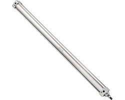 Pneumatische Cilinder - Luchtcilinder Dubbelwerkend - Industriële Automatisering - Enkele Staaf - 40mm Boring 800mm Slag - Zilverkleurig