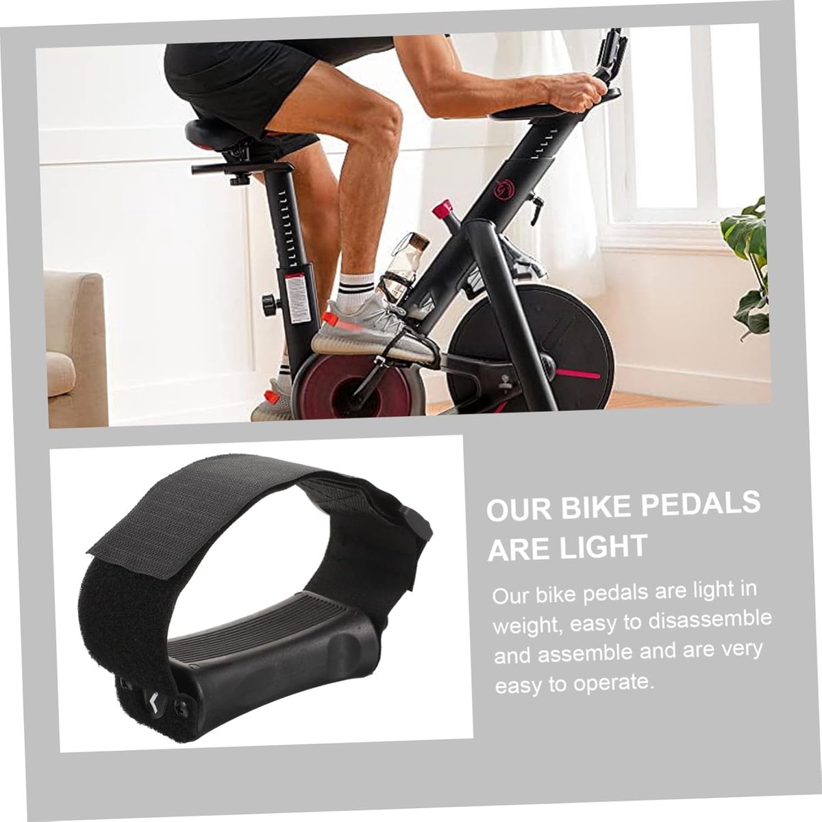 Fietspedalen Set - Binnen Training - Hometrainer Gebruik - Antislip Oppervlak - 12x5cm - Zwart