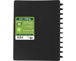 ECO map - Documenten map - Documenten organiseren - Verwisselbare hoezen - A4 30 vellen - Zwart