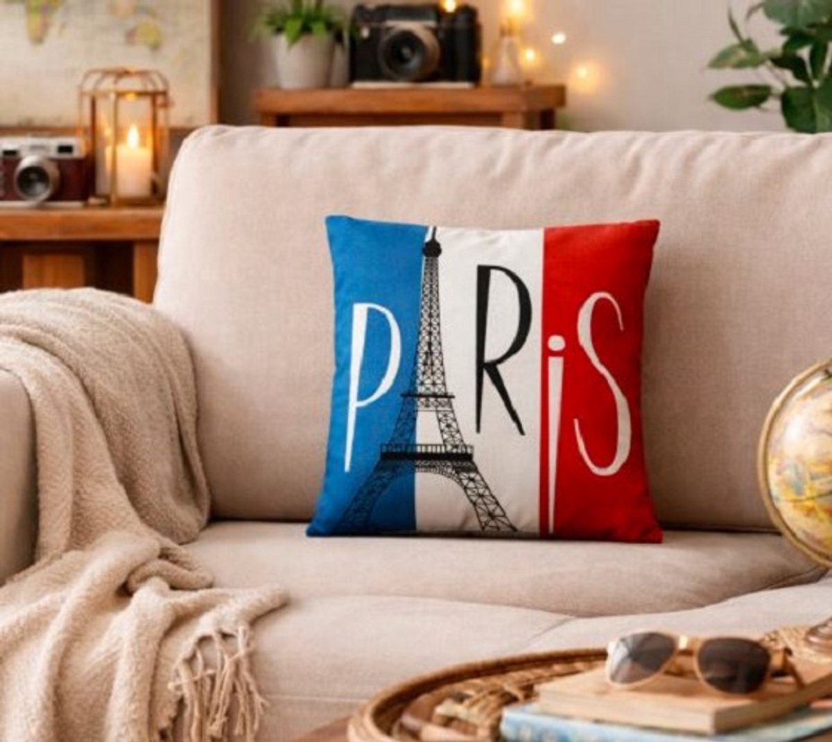 Travel Spirit Collection Kussenhoes - Frankrijk - 45x45 cm