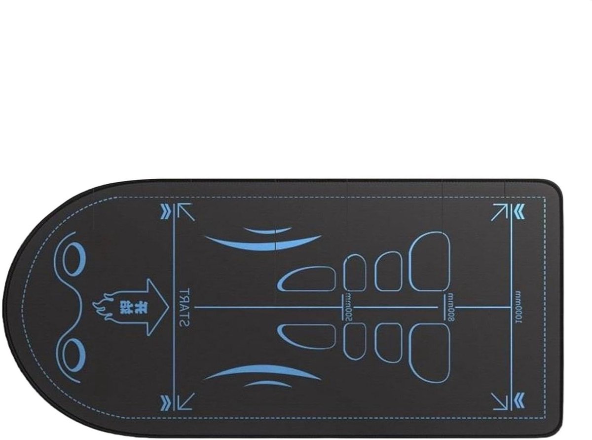 Oefenmat - Kniekussen Vloermat - Buikspier Training - Antislip Onderkant - 150x60 cm - Zwart