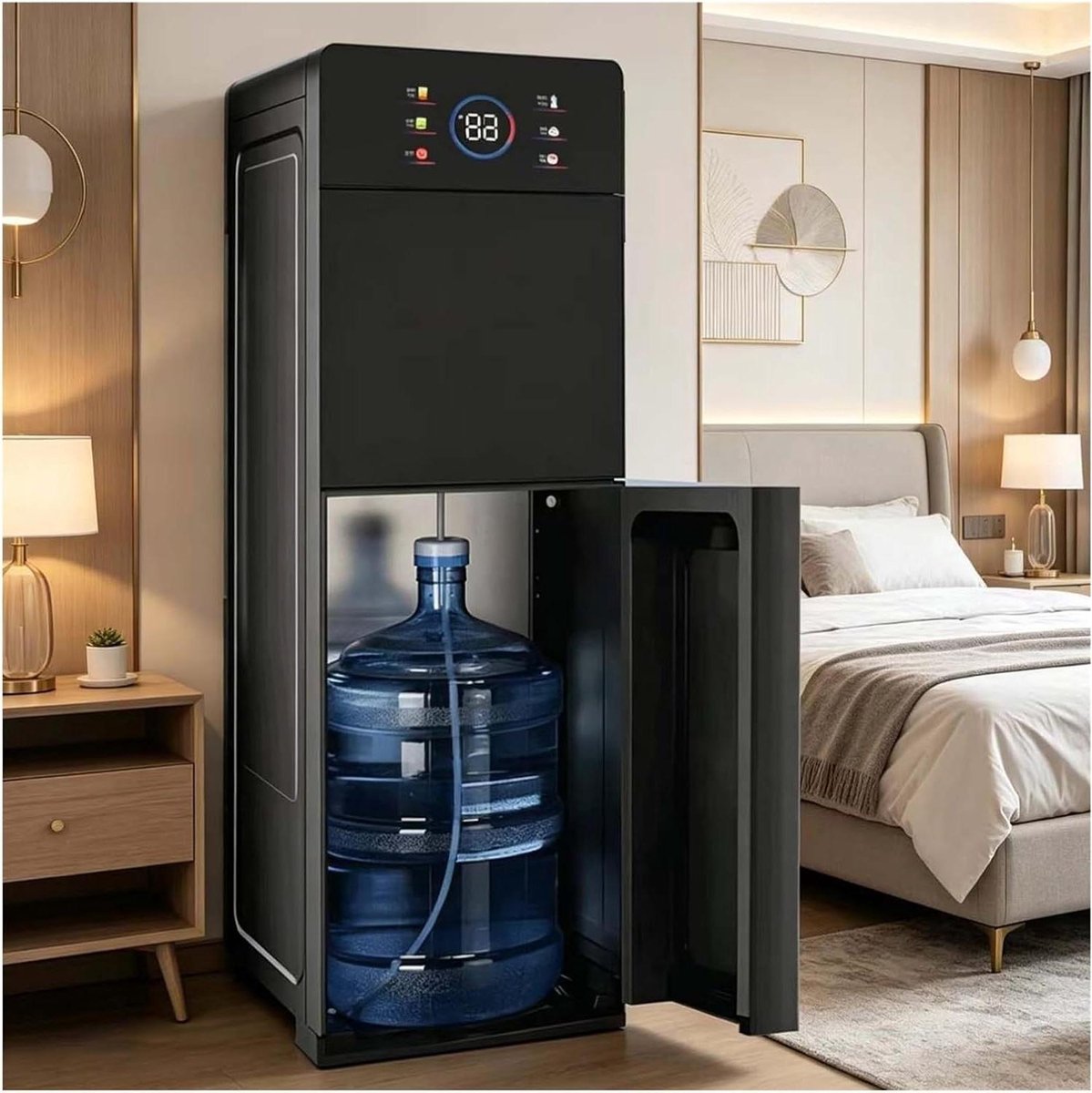 Waterdispenser - Vrijstaand model - Dranken Bereiden - Vijf temperatuurstanden - 100 cm hoog - Zwart