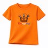 T-shirt enfants couronne pailletée | King's Day vêtements enfants | Orange | Taille 104