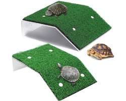 Platform Floating Island voor Schildpadden - Drijvend Habitat met Zuignappen - Aquarium Tank Decoratie en Ornament voor Terrarium, Turtles Terrace