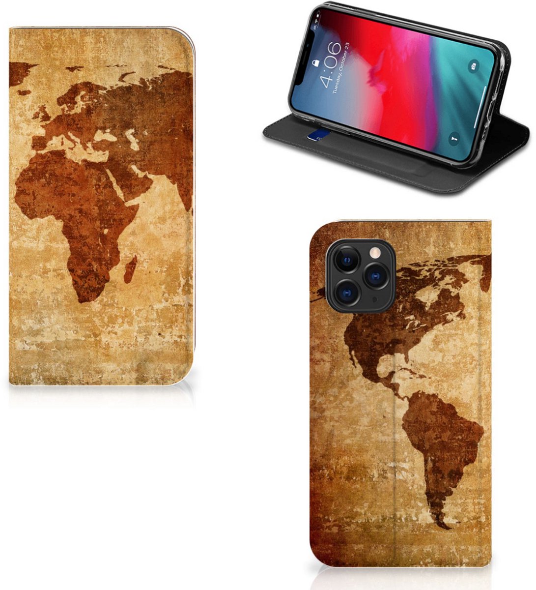 Apple iPhone 11 Pro Book Cover Wereldkaart