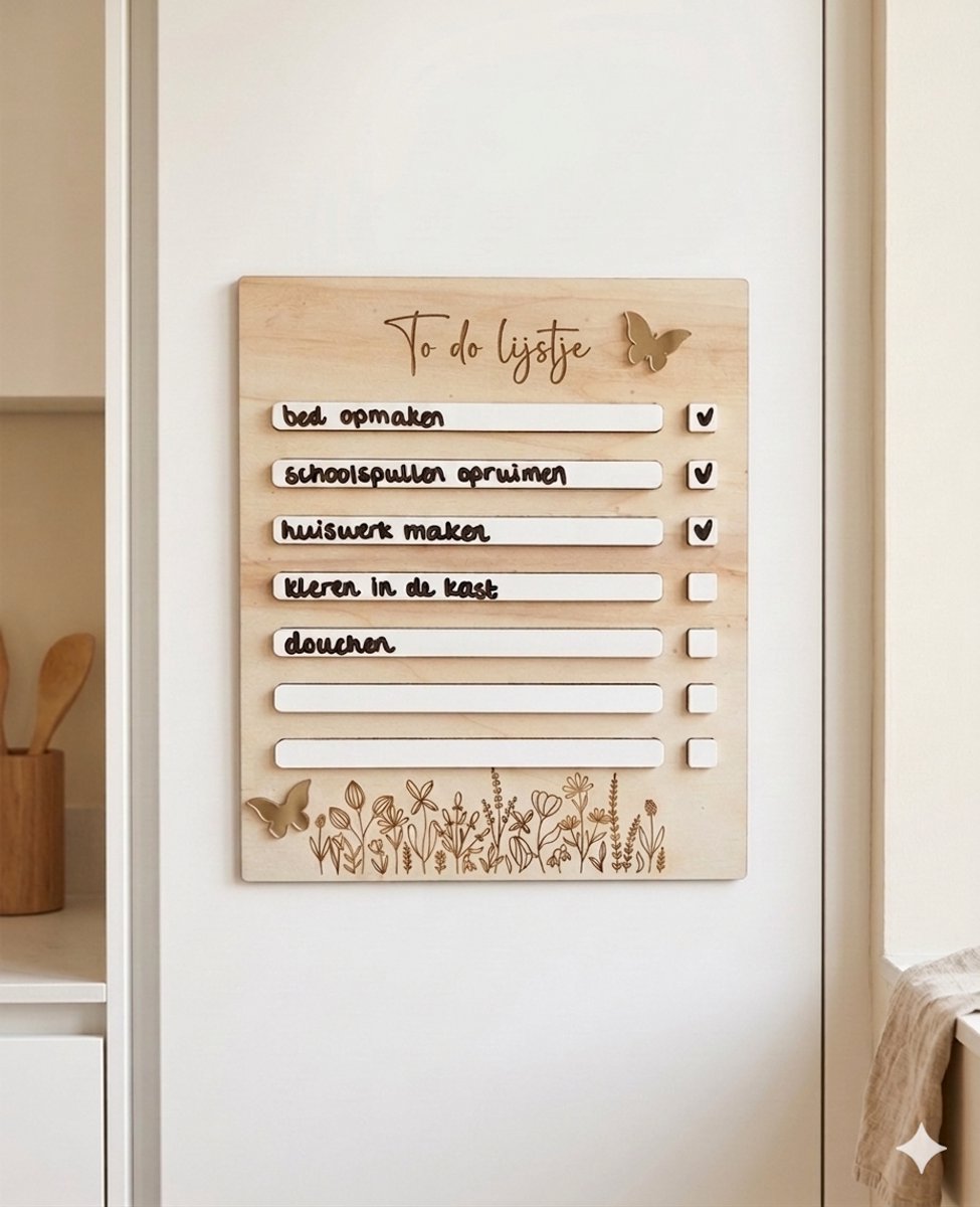 Lievf - To do planner kind 7+ – Herbruikbare weekplanner met whiteboardstift