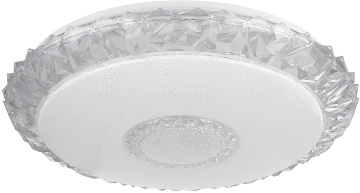 LED plafondlamp rond wit SmartLight rond met app en spraakbesturing, dimbare kleuren fixeerbaar, helder opaal acryl diameter x hoogte 50 x 10 cm