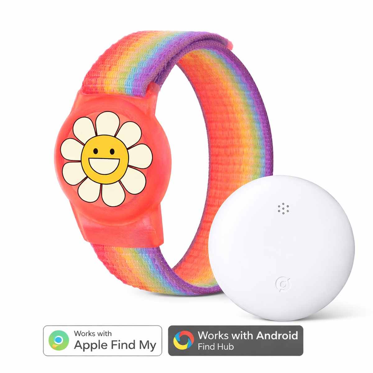 Kinder Tracker - Polsarmband – Werkt met Apple Find My – Waterdicht – Inclusief Tracker – Met Geluidssignaal