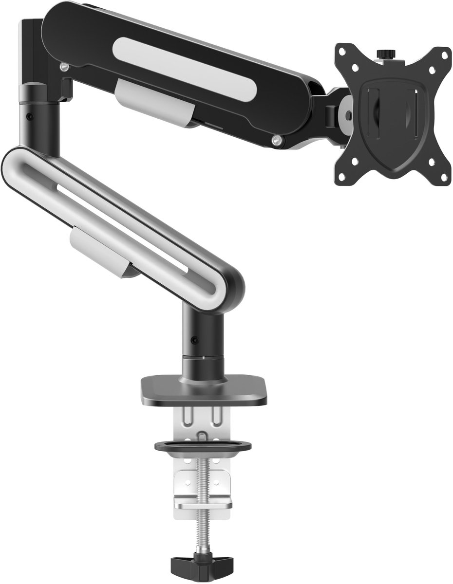 VanDijck Monitor Arm - 1 Scherm - Gasveer - 17-40 Inch - Max 12 kg- Zwart Wit