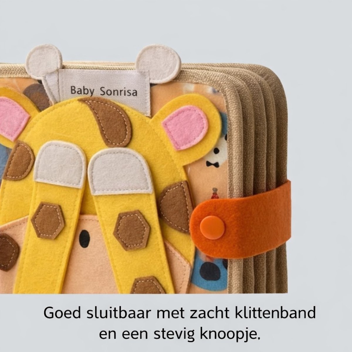 Montessori Activiteitenboekje Giraffe - Sensorisch Speelgoed - Extra Dik - Busy Board - Educatief Speelgoed - Montessori - Speelgoed - Inclusief Tas - Leeftijd 2 tot 7 Jaar — afbeelding 12