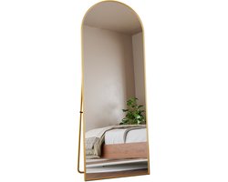 SOLEA Passpiegel - Wandspiegel - Staande spiegel - Gouden boog - 162 cm x 53 cm