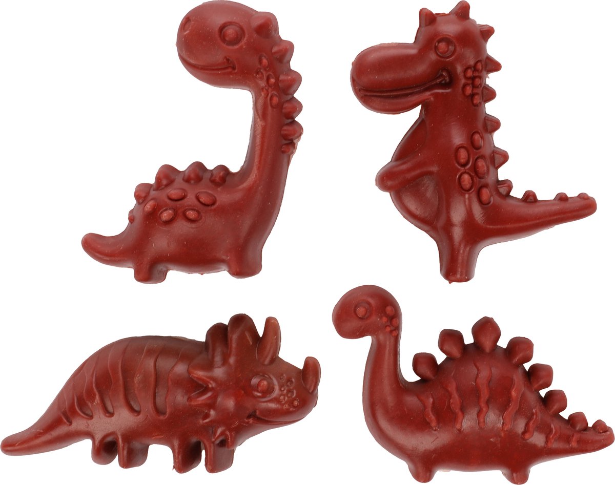 VEGGIE DINO MET AARDBEI M 4ST 120GR