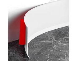 Plint - Muurplint - 10 cm x 2 m - Vochtbestendige hoekstrip - Gegroefde muurplint - Zelfklevend - Geschikt voor woonkamers - Wit