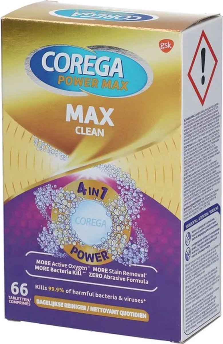 Corega Max Clean Tabl 66
