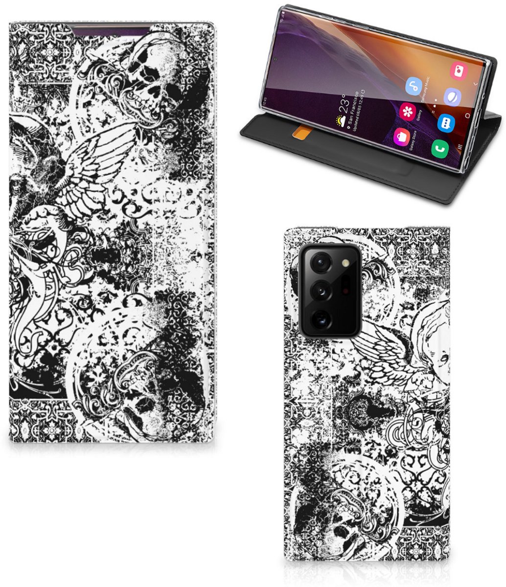Standcase Hoesje voor Mobiel BookCase Samsung Galaxy Note 20 Ultra Skulls Angel