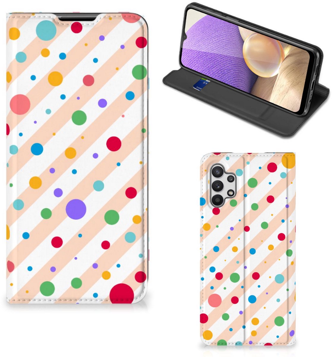 Samsung Galaxy A32 5G Hoesje met Magneet Dots