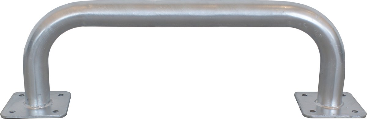 Veiligheidsbarrière - aanrijdbeugel Ø76 mm – Gegalvaniseerd staal – Met voetplaat – Voor industrie & openbare ruimte – Diverse maten
