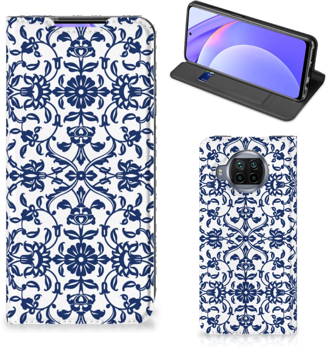 Xiaomi Mi 10T Lite Smart Cover Flower Blue