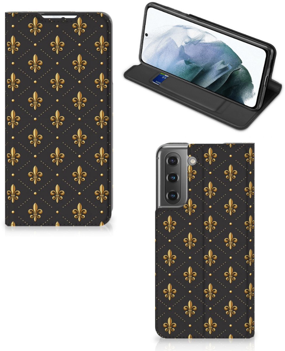 Samsung Galaxy S21 FE Hoesje met Magneet Franse Lelie