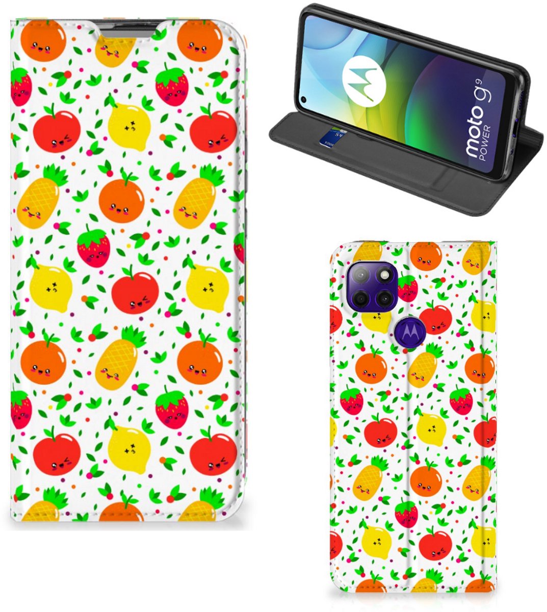 Motorola Moto G9 Power Flip Style Cover Fruits