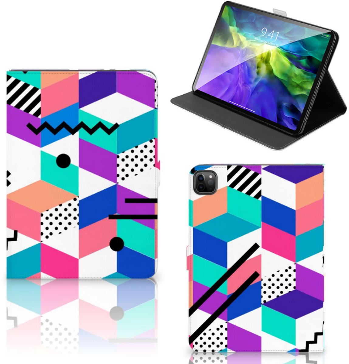 iPad Pro 11 2020/2021/2022 Tablet Beschermhoes Blokken Kleurrijk