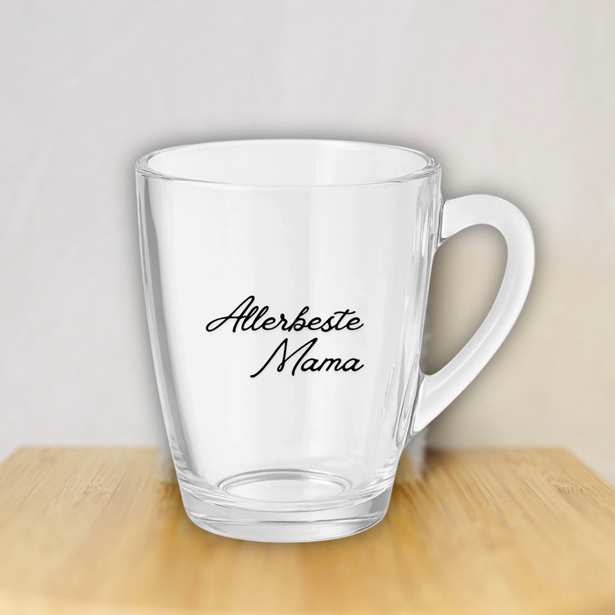 Theeglas Allerbeste Mama - 300ml - Glas - Doorzichtig - Moederdag - Moederdag Cadeautje - Moederdag Cadeau voor Mama