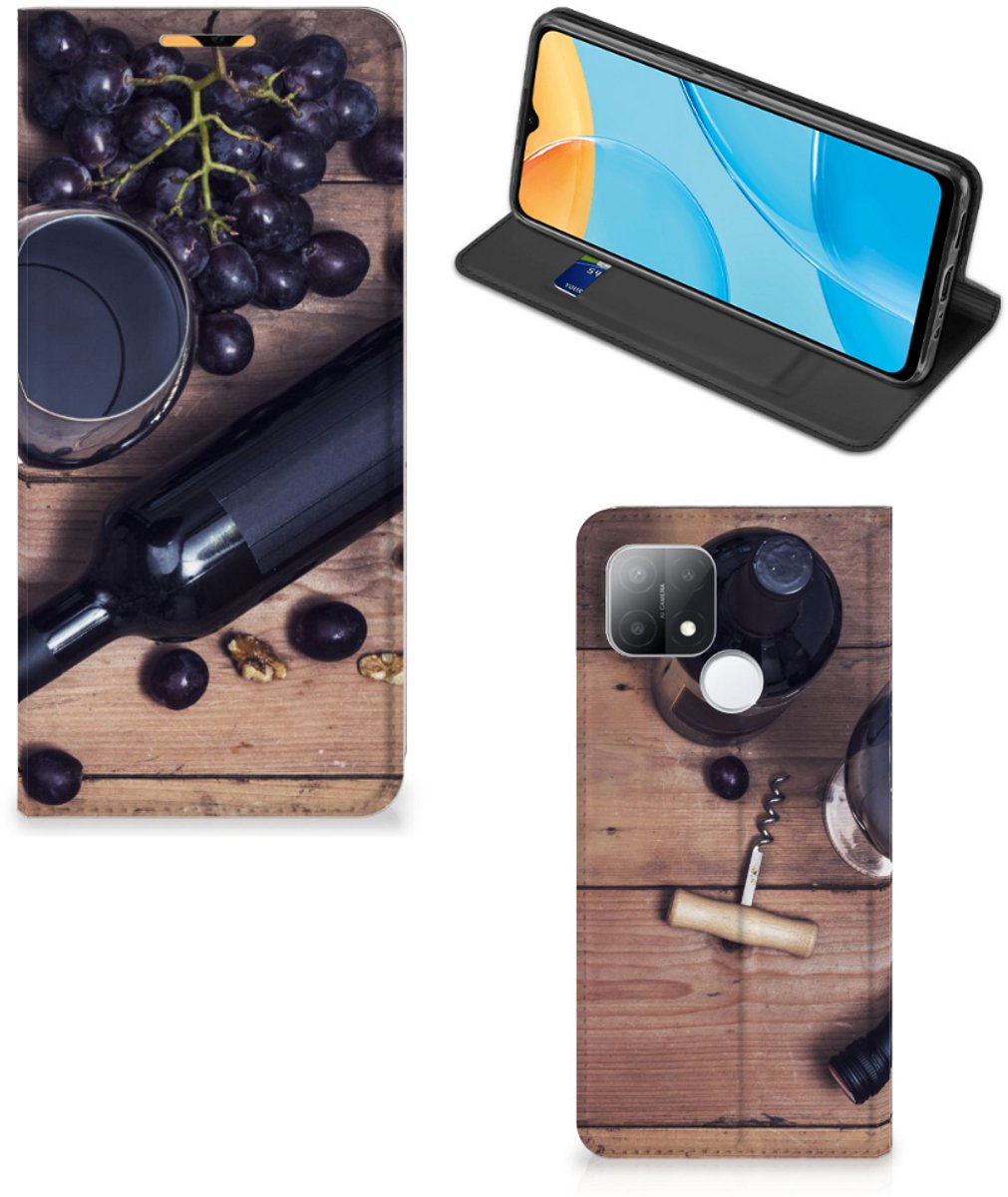 Standcase Hoesje voor OPPO A15 Flip Style Cover Wijn