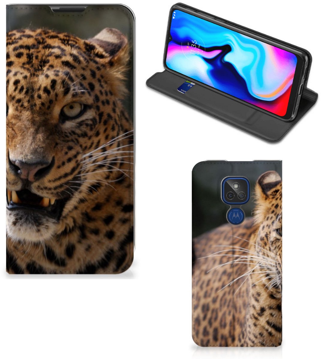 Motorola Moto G9 Play Hoesje maken Luipaard